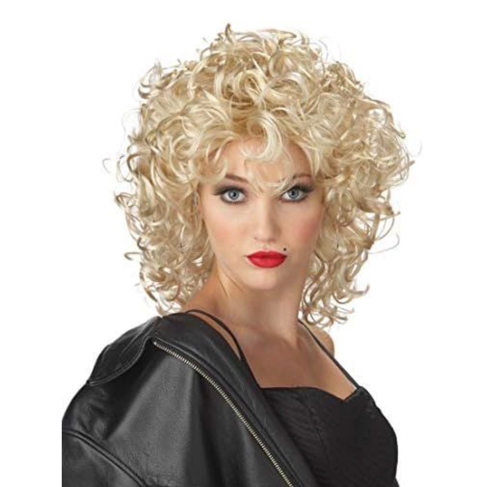 California Costumes Womens The Bad Girl Wig Blonde Curly 80s Rock Star One Size